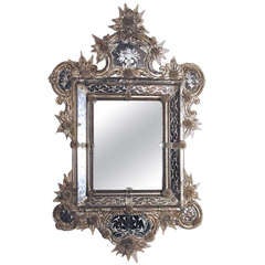 Antique 19th Century Magnificent Large Venetian Mirror