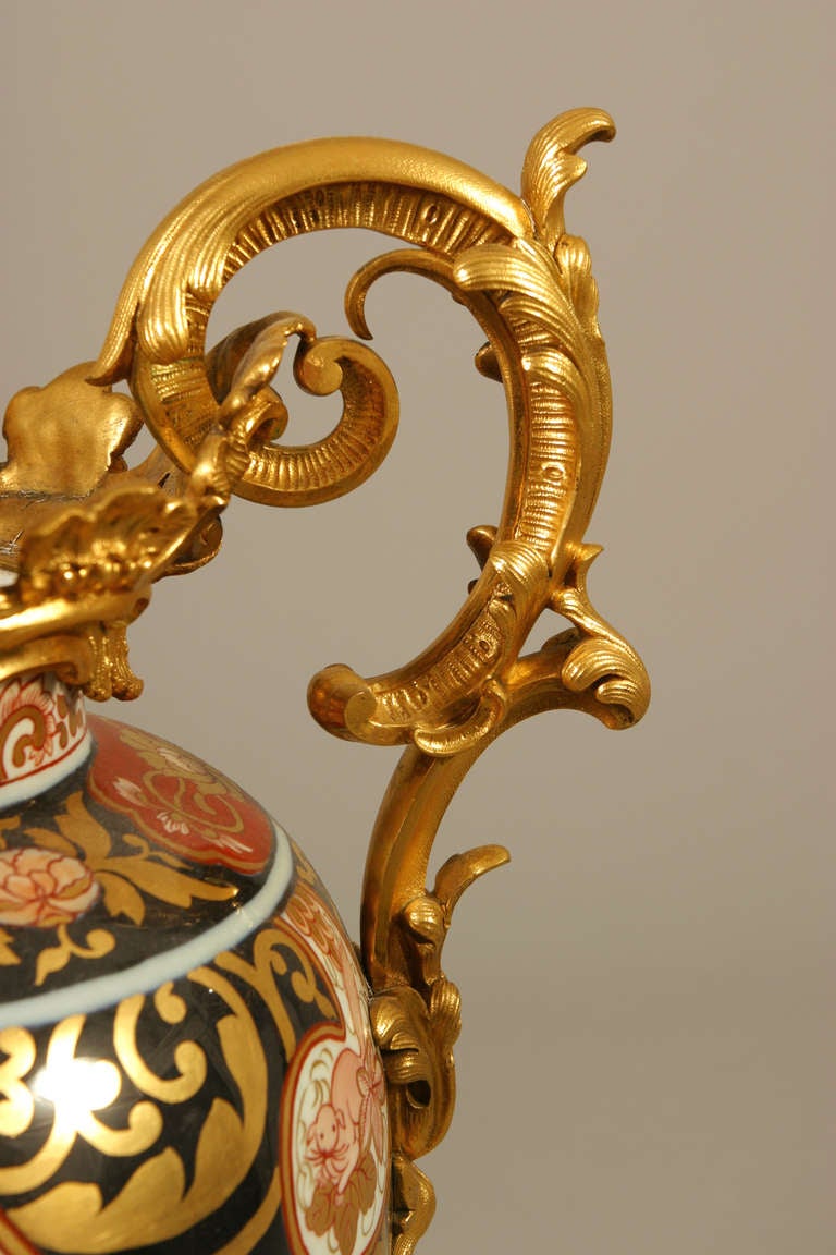 19th Century Gilt Bronze and Porcelain Vase For Sale 2