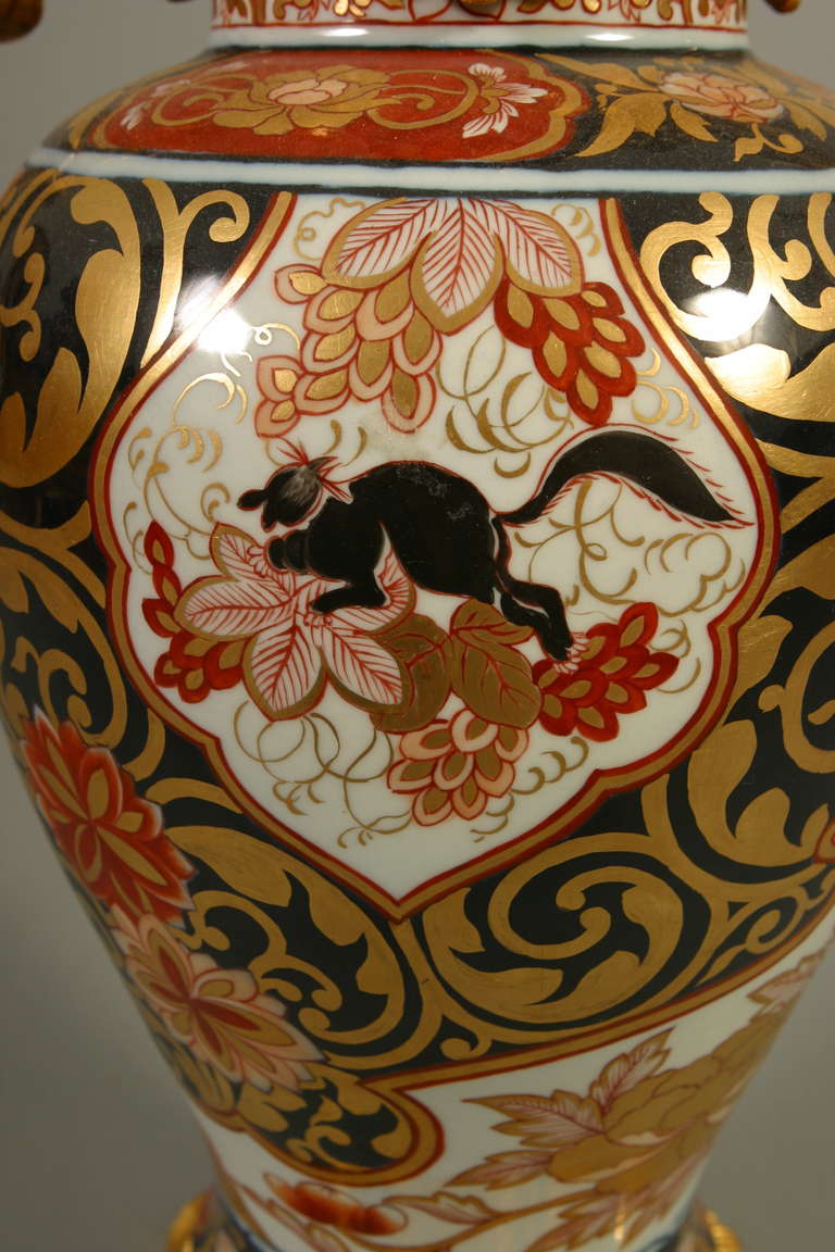 19th Century Gilt Bronze and Porcelain Vase For Sale 5
