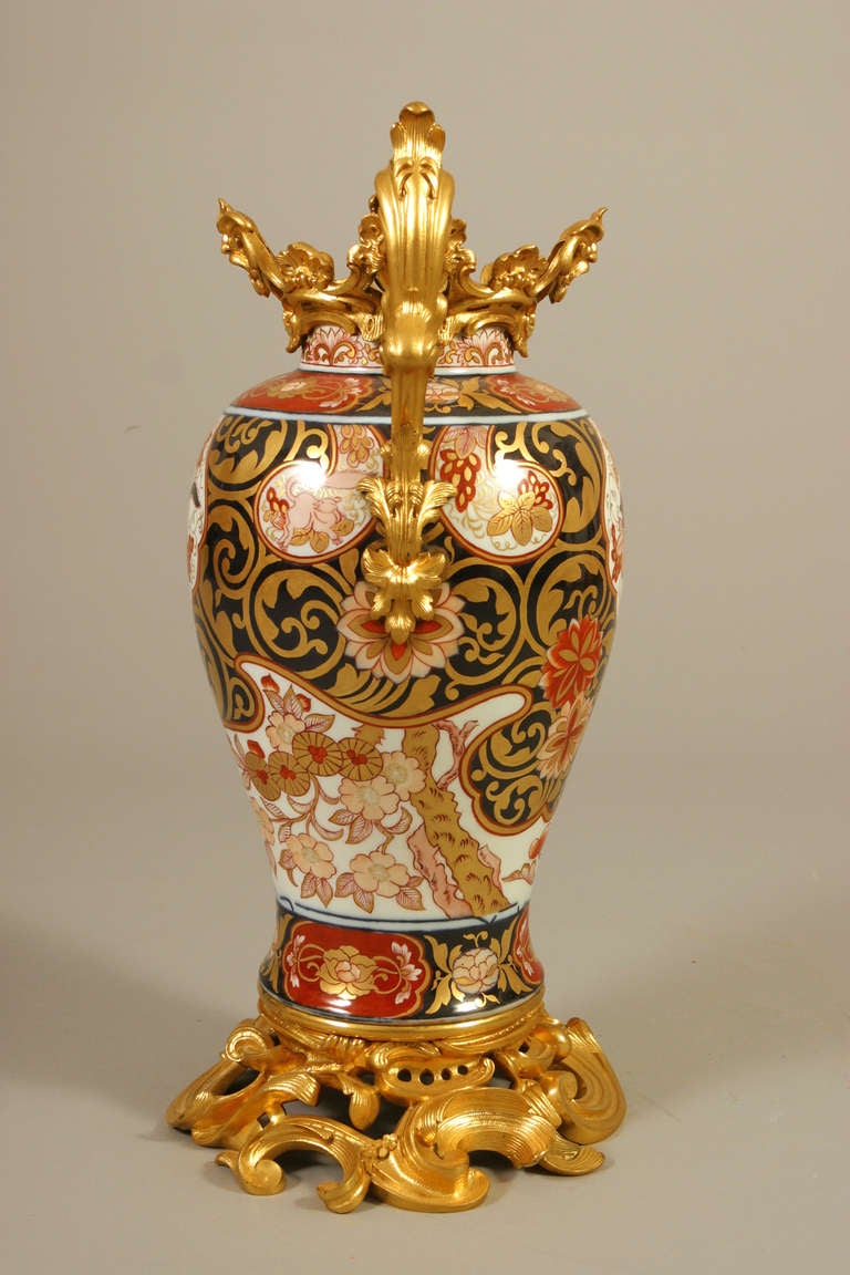 Unknown 19th Century Gilt Bronze and Porcelain Vase For Sale