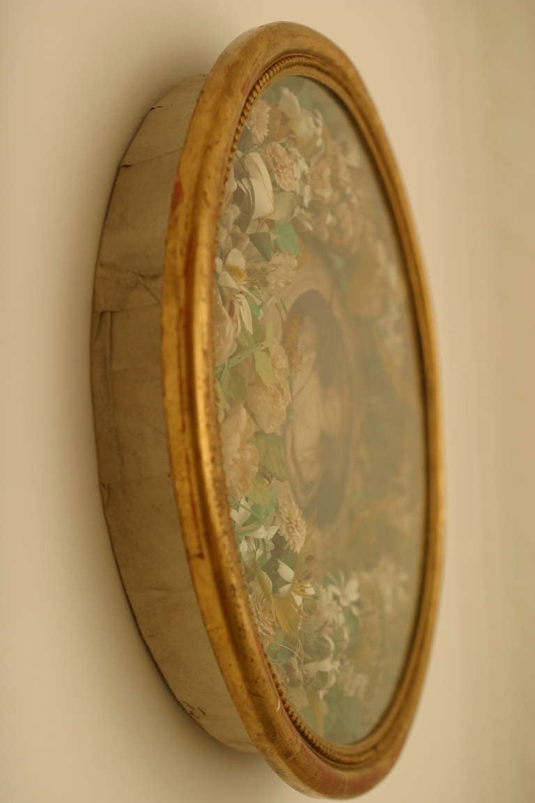 1830s French under Glass Composition featuring Marie- Antoinette In Excellent Condition For Sale In BRUXELLES, BE