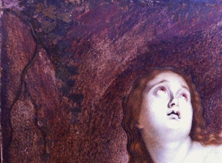 17th c. Mary Magdalene, gouache on vellum. For Sale 1