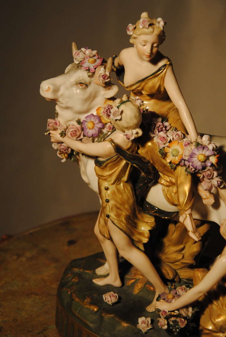 19th Century Porcelain Group Figuring the Myth of  'Europe' For Sale 1