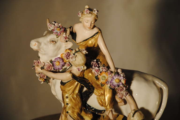 19th Century Porcelain Group Figuring the Myth of  'Europe' For Sale 2