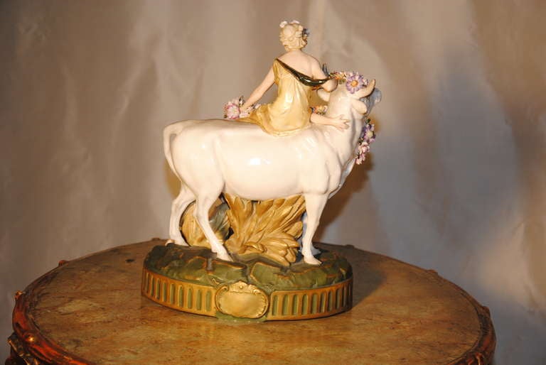 19th Century Porcelain Group Figuring the Myth of  'Europe' For Sale 3