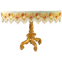 1850s. French Second Empire gilt wood center table