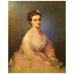 1869 Two Paintings Figurating the Portrait of Two Women