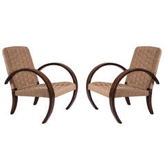 Pair of 1930's Italian Woven With Rope Armchairs