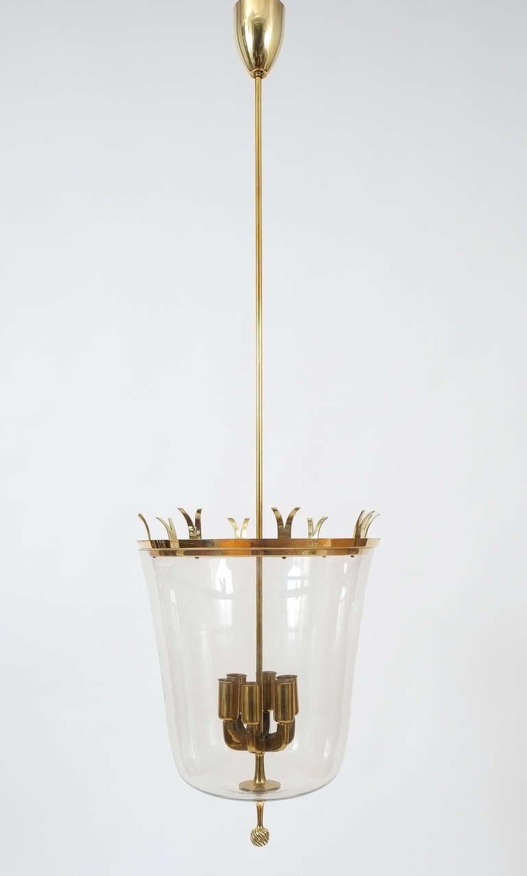 Rare J.T. Kalmar Majestic Basket or Lantern-Style Chandelier Pendant