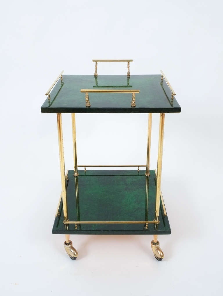 Aldo Tura Petite Bar Cart or Side Table 1960