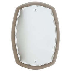 Italian Scalloped Mirror in the Style of Fontana Arte