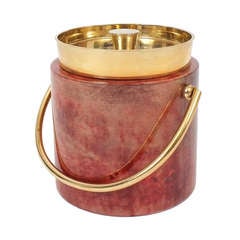 Aldo Tura Parchment Brass Ice Bucket 9
