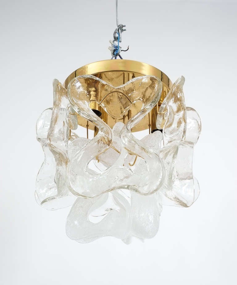 Brass and Glass  Flushmount by Kalmar
