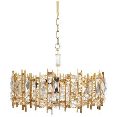 Gilt Brass and Crystal Glass Chandelier by Lobmeyr 9