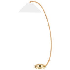 1950s Floor Lamp Made from Rope and Brass
