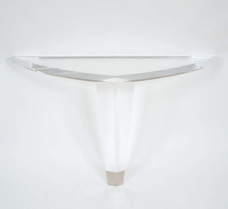 Italian Sculptural Lucite Console Table from Italy
