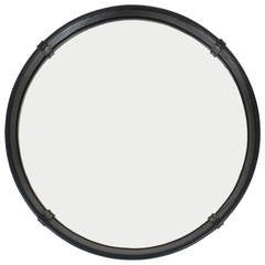 Circular Leather Wrapped Mirror by Pace 8