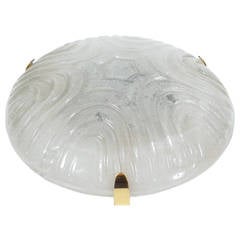 Large Textured Glass Flush Mount by Hillebrand 5