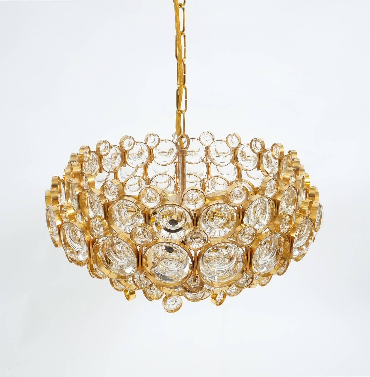 gold and glass chandelier