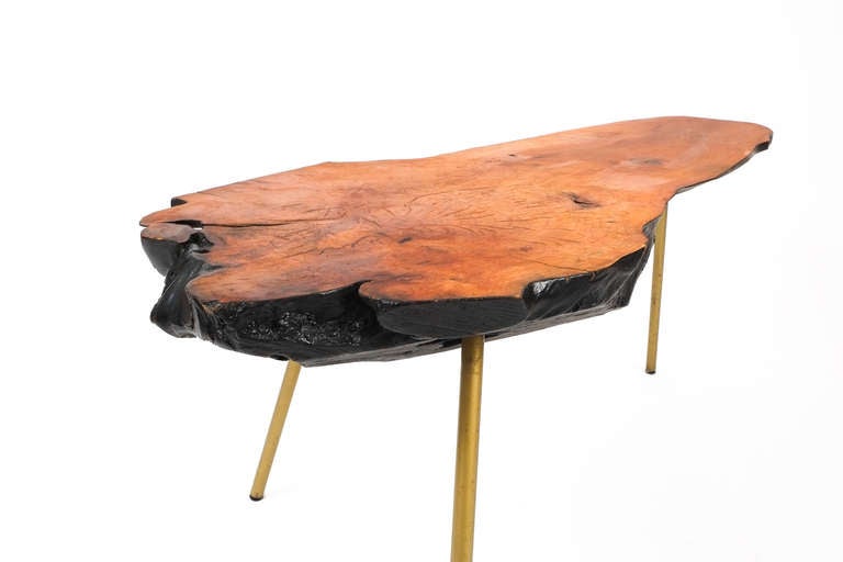 Large Tree Trunk Table Attributed To Carl Aubock 2