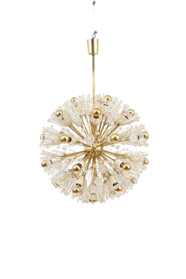 Pair Of  24" Emil Stejnar Starburst Chandeliers
