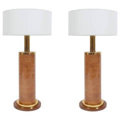 Wonderful Pair of Large Aldo Tura Table Lamps, circa 1960 11