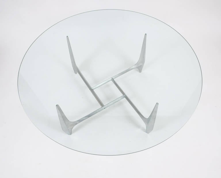 Sculptural Aluminum Coffee Table by Knut Hesterberg In Good Condition In Vienna, AT