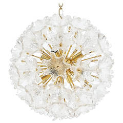 Murano Glass Floral Sputnik Chandelier by Mazzega