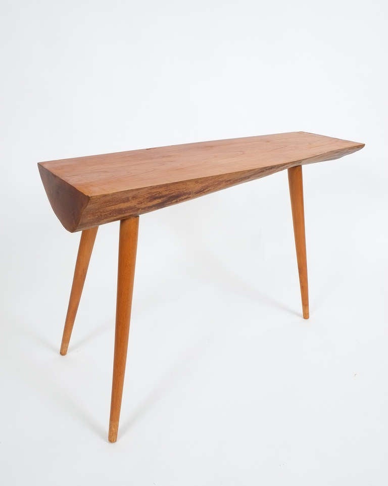 Austrian Walnut Wood End Table in the Style of George Nakashima, 1950
