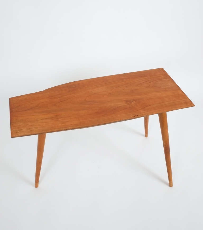 Walnut Wood End Table in the Style of George Nakashima, 1950 1