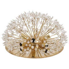 Gorgeous Large Lobmeyr Gold Crystal Flush Mount