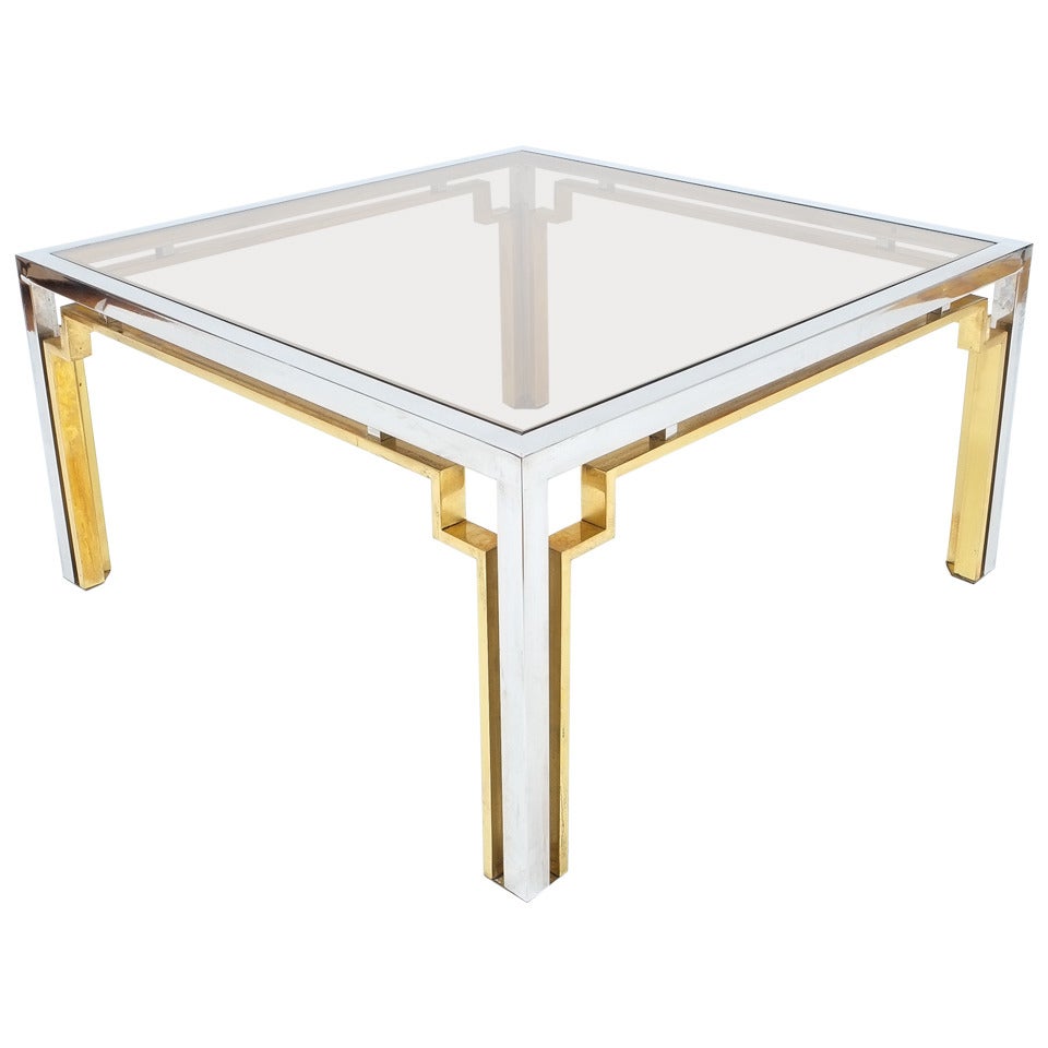 Exquisite Double-Frame Coffee Table, Italy circa 1975