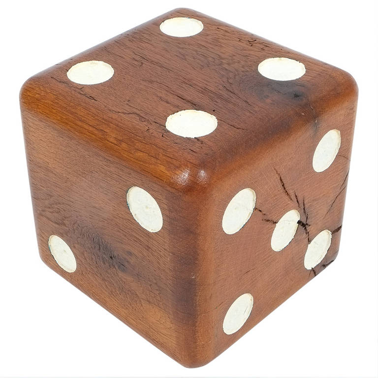 Large Solid Wooden Dice, circa 1950 For Sale at 1stdibs