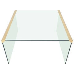 Italian Clear Glass Coffee Table by Pierangelo Galotti for Galotti & Radice 4
