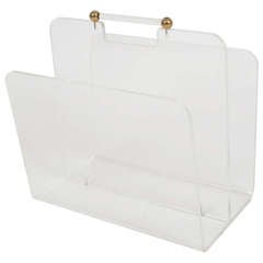 Lucite Magazine Rack from Italy
