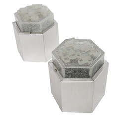 Pair Sconces Flush Mounts In The Style Of Poliarte 11