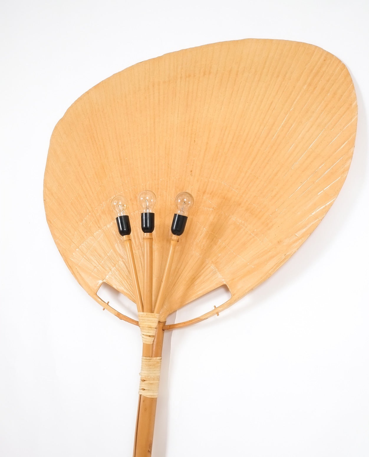 Large Bamboo Floor Lamp Uchiwa One by Ingo Maurer In Excellent Condition In Vienna, AT