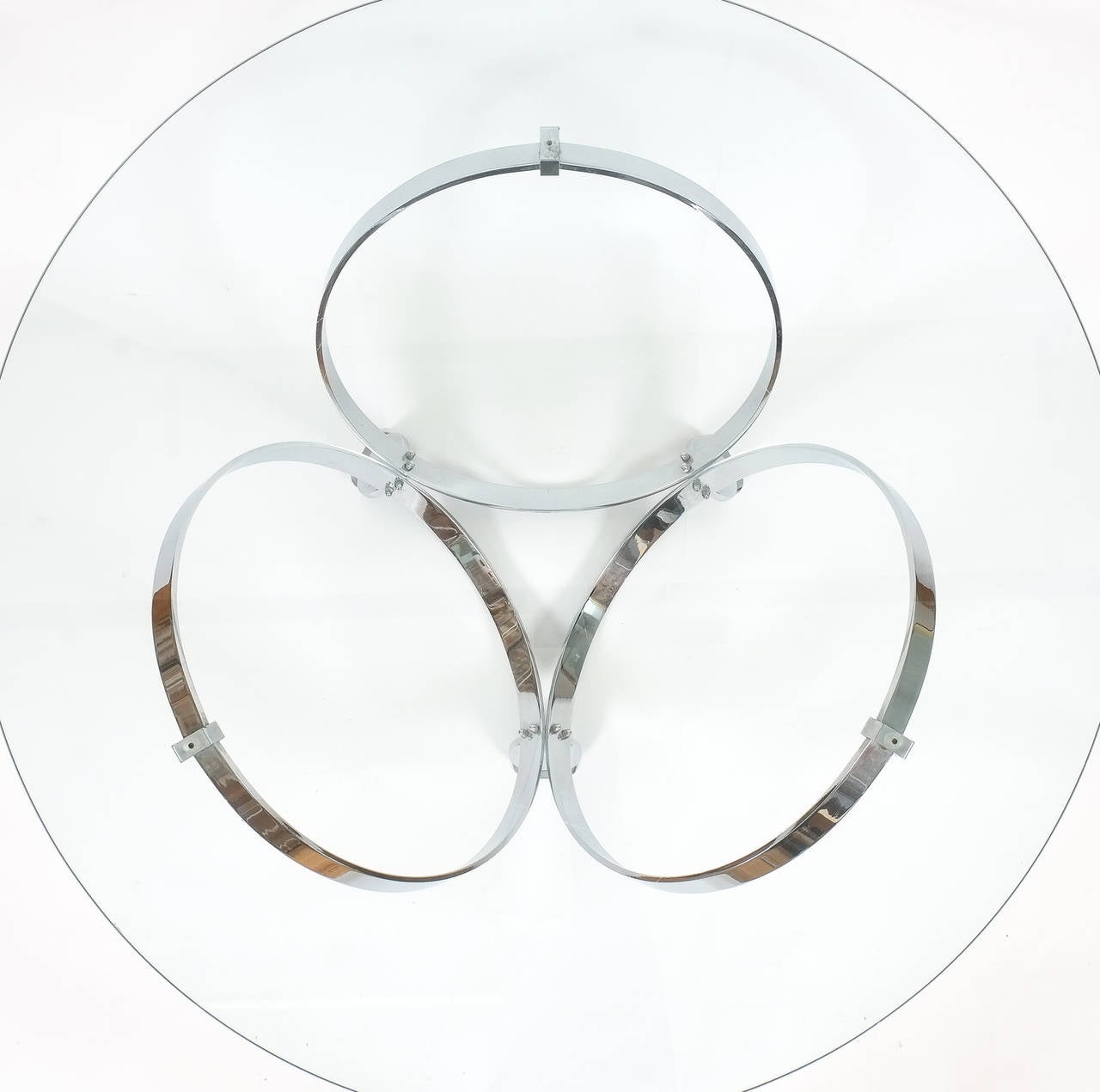 Late 20th Century Elegant Chrome Ring Coffee Table by Knut Hesterberg, circa 1970