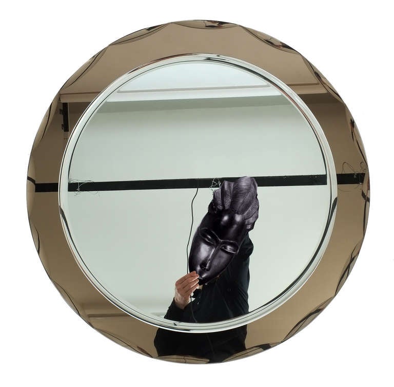 Italian Scalloped Mirror in the Style of Fontana Arte