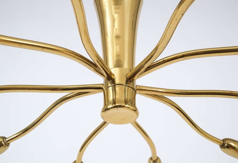 Plafonnier Spoutnik Scorpio en laiton de J.T. Kalmar, 1950 Excellent état à Vienna, AT