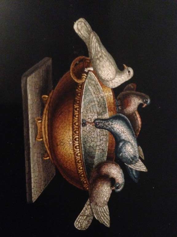 19th Century Rome, Italy Box in Ebony and Micromosaic with Gilded Bronze