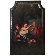 19th Century French Oil On Canvas "Gallant Scene"