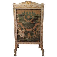 19th Century French Forward Chimney in Wood Lacquered Charles X