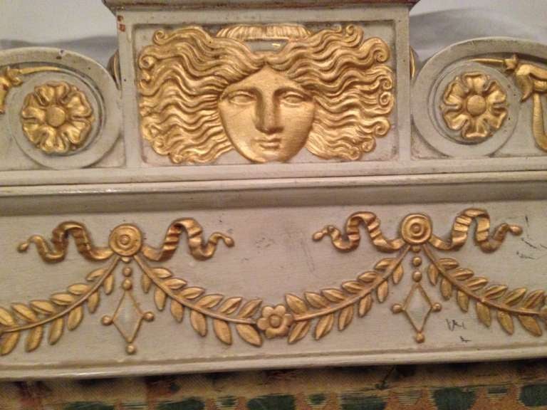 19th Century French Forward Chimney in Wood Lacquered Charles X