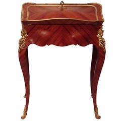 Antique 19th French Ribalta The Wooden Rose Napoleon Iii With Fine Gilt Bronze Restored