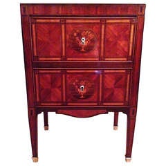 19th Italie Nightstand Wooden Rose