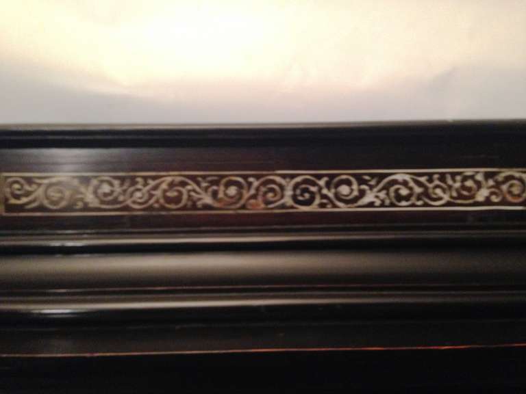19th French Cabinet Work In Ebony And Inlaid With Ivory 1