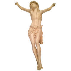 19th French Christ In Ivory