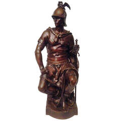 19th Century French Bronze "The Military Courage" Ferdinad Barbedienne 1810-1892