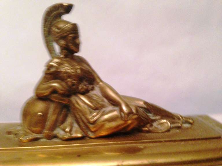 19th Century French Gilded Bronze Inkwell in Napoleon III Period For Sale 2